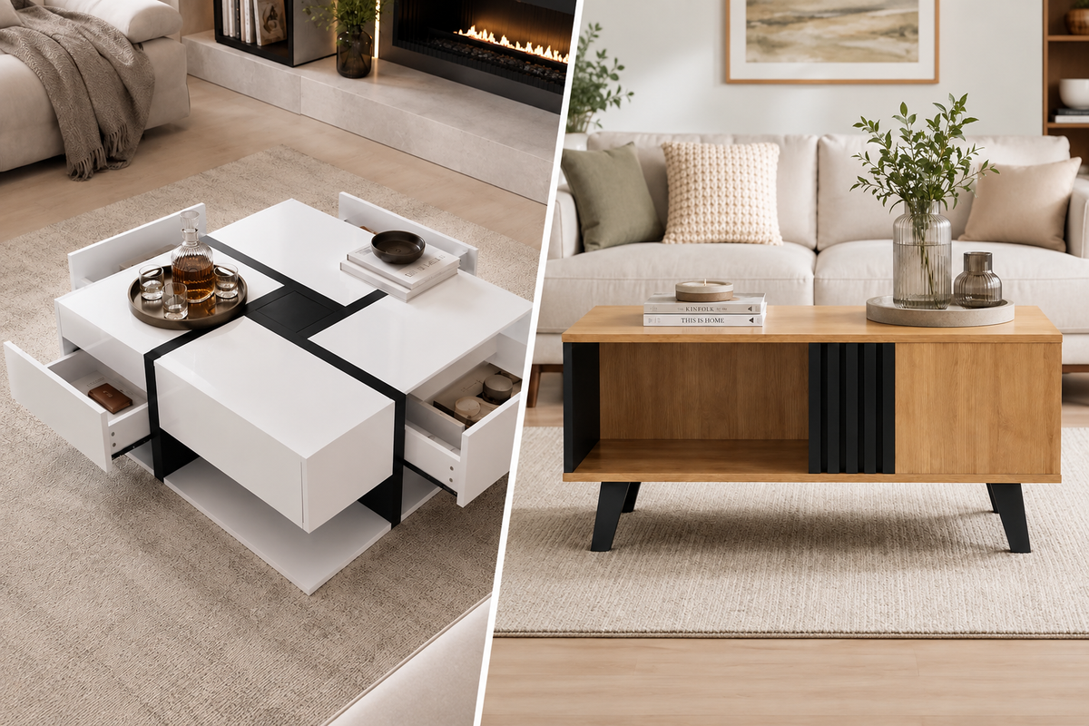 Table basse ronde ou rectangulaire : laquelle choisir ?