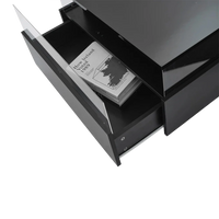 Table basse carrée avec vitrine et LED – Vitrine & LED personnalisable 6