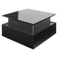 Table basse carrée avec vitrine et LED – Vitrine & LED personnalisable 5