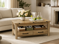 Table basse relevable extensible 3 en 1 – Bureau & table à manger, 6 convives 2