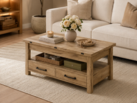 Table basse relevable extensible 3 en 1 – Bureau & table à manger, 6 convives 4