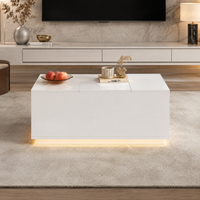 Table basse relevable avec LED et plateau ajustable – Plateau relevable & LED 16 couleurs 3