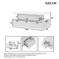 Table basse à double plateau avec LED – Double plateau & LED 16 couleurs 8