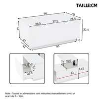 Table basse relevable avec LED et plateau ajustable – Plateau relevable & LED 16 couleurs 6