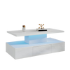 Table basse à double plateau avec LED – Double plateau & LED 16 couleurs