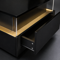Table basse carrée avec vitrine et LED – Vitrine & LED personnalisable 4