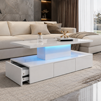 Table basse à double plateau avec LED – Double plateau & LED 16 couleurs 3