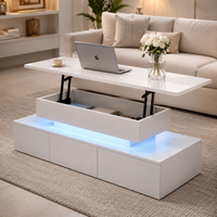 Table basse à double plateau avec LED – Double plateau & LED 16 couleurs 4