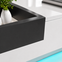 Table basse carrée avec LED et rangement amovible – Coffre amovible & LED 5