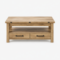 Table basse relevable extensible 3 en 1 – Bureau & table à manger, 6 convives