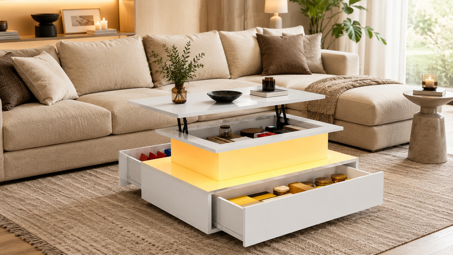 Quelle table basse choisir avec un canapé d’angle ?