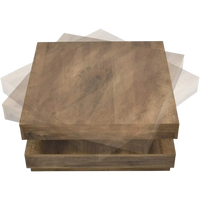 Table basse carrée avec plateau pivotant et plateau inférieur – Rangement modulable 5