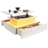 Table basse relevable moderne avec LED et tiroirs – Plateau relevable & LED 16 couleurs