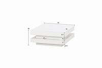 Table basse carrée blanche avec LED et plateau pivotant – Plateau pivotant 360° 5