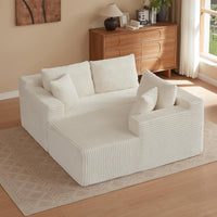 Canapé LOREA™ – Canapé d'Angle Convertible & Velours Côtelé 5