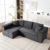 Canapé LOREA™ – Canapé d'Angle Convertible & Velours Côtelé 7
