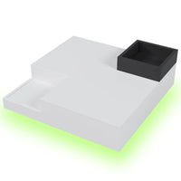 Table basse carrée avec LED et rangement amovible – Coffre amovible & LED 4