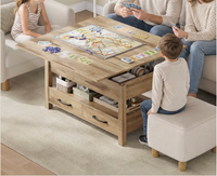 Table basse relevable extensible 3 en 1 – Bureau & table à manger, 6 convives 3
