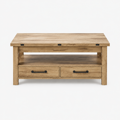 Table basse relevable extensible 3 en 1 – Bureau & table à manger, 6 convives