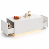 Table basse relevable avec LED et plateau ajustable – Plateau relevable & LED 16 couleurs