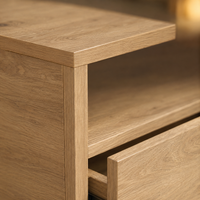Table basse relevable en bois et métal avec LED intégrée et grand rangement 5