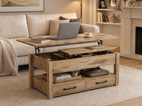 Table basse relevable extensible 3 en 1 – Bureau & table à manger, 6 convives 3