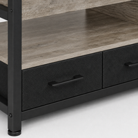 Table basse relevable extensible grise avec rangements – Plateau relevable, 4 à 6 couverts 7