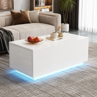 Table basse relevable avec LED et plateau ajustable – Plateau relevable & LED 16 couleurs 2