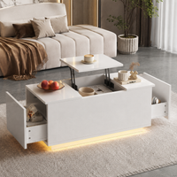 Table basse relevable avec LED et plateau ajustable – Plateau relevable & LED 16 couleurs 4