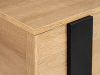 Table basse relevable en bois et noir style industriel – plateau relevable et rangement 5