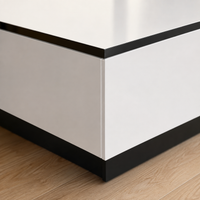 Table basse rectangulaire extensible avec rangements noire et blanche – Plateau extensible 5