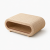 Table basse ovale en rotin naturel pour salon et espace détente – Osier tressé