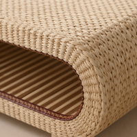 Table basse ovale en rotin naturel pour salon et espace détente – Osier tressé 5