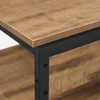 Table basse relevable industrielle avec rangement – Plateau relevable & multi-rangements 5