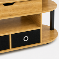 Table basse ovale relevable avec rangements design et bois – Plateau relevable 6