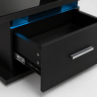 Table basse relevable extensible avec vitrine et LED – Plateau relevable & LED connectée 6