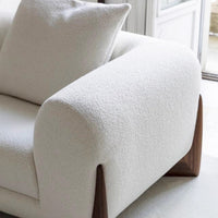 Canapé CRÉMORA™ – Bouclette Écrue & Design Nordique 3