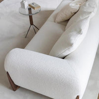 Canapé CRÉMORA™ – Bouclette Écrue & Design Nordique 2