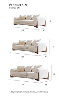 Canapé CRÉMORA™ – Bouclette Écrue & Design Nordique 5