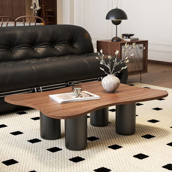 Table Basse CLOUDA™ – Design Nuage en Noyer