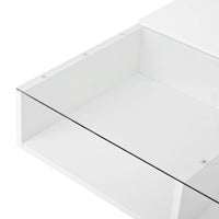 Table basse relevable avec LED et rangement – Plateau relevable & LED Bluetooth 4