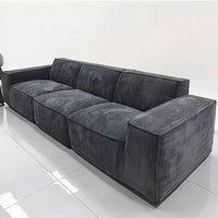 Canapé VELORA™ – Style Vintage Français & Tissu Côtelé 3