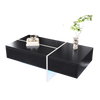 Table basse design noire et blanche avec LED – 3 tiroirs & LED connectée