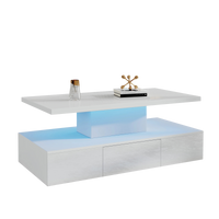 Table basse à double plateau avec LED – Double plateau & LED 16 couleurs 1