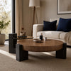 Table Basse VARENA™ – Bois & Piètement Noir, Tablette Verre