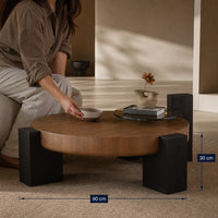 Table Basse VARENA™ – Bois & Piètement Noir, Tablette Verre 5